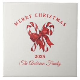 Azulejo Navidades personalizados caramelos con arco