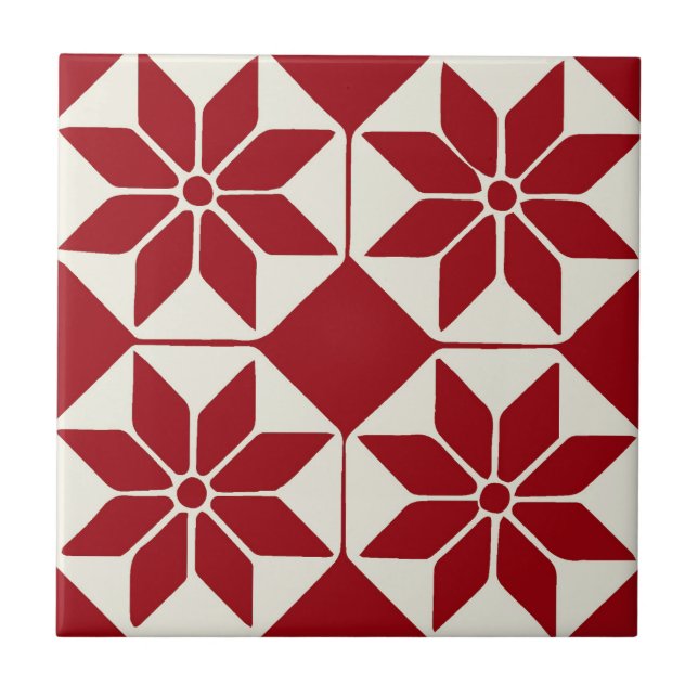 Azulejo Navidades Poinsettia (Frente)