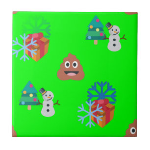 Azulejo navidades poop emoji