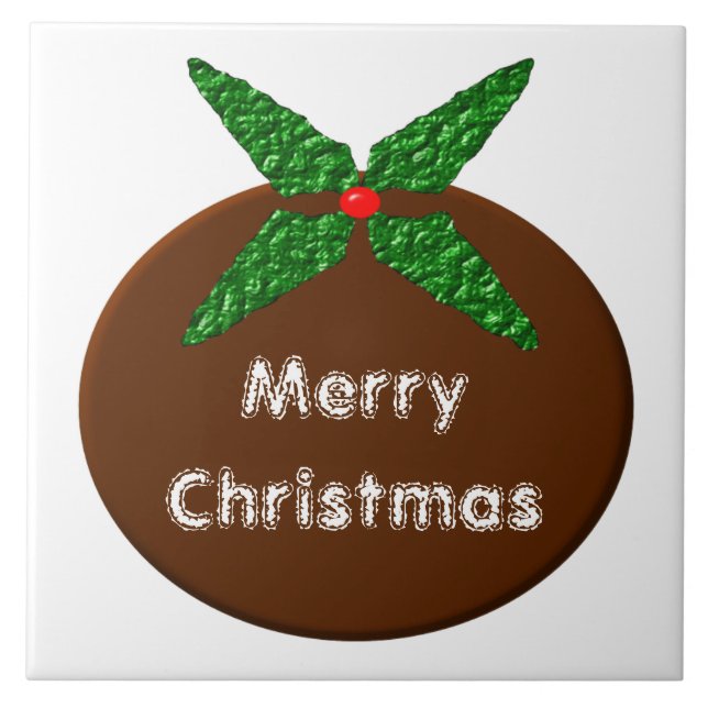 Azulejo Navidades Pudding Personalizable Tile (Frente)