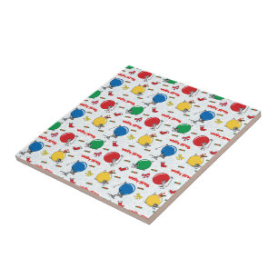 Azulejo Navidades ratón gracioso con bolas