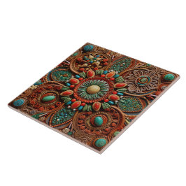 Azulejo Navidades Resumen español Arte de Terracota