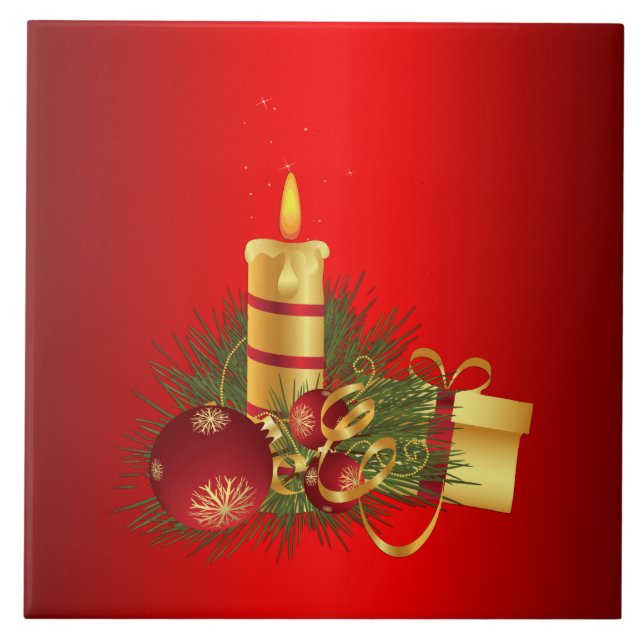 Azulejo Navidades rojos (Frente)