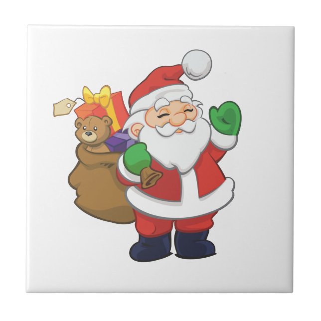 Azulejo Navidades Santa Claus con juguetes (Frente)