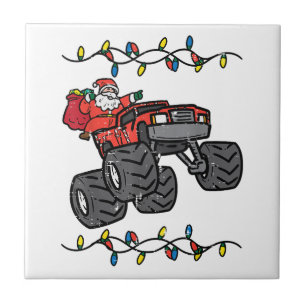 Azulejo Navidades Santa Monster Camión Niños Niños Toddler