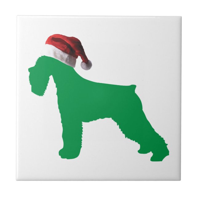Azulejo Navidades Schnauzer (Frente)