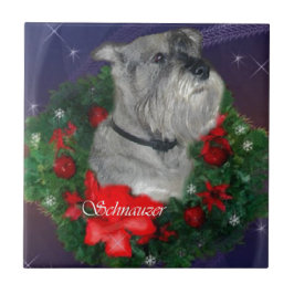 Azulejo Navidades Schnauzer estándar