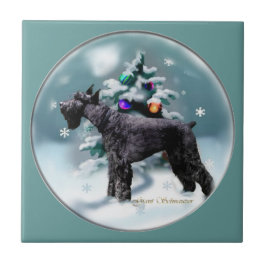 Azulejo Navidades Schnauzer gigantes