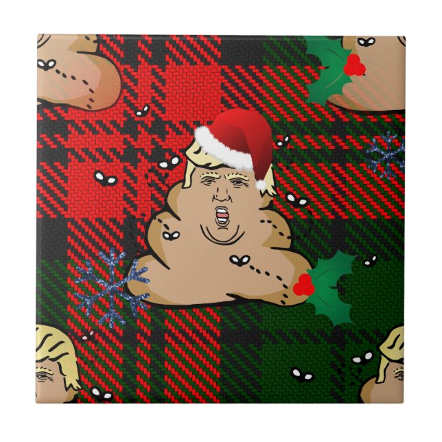 Azulejo navidades se deshacen de trump (Frente)