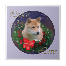 Azulejo Navidades Shiba Inu