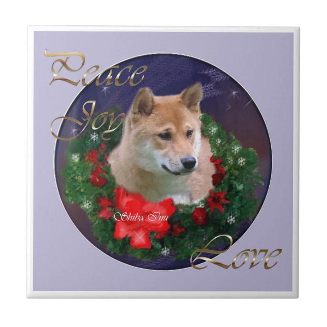 Azulejo Navidades Shiba Inu (Frente)