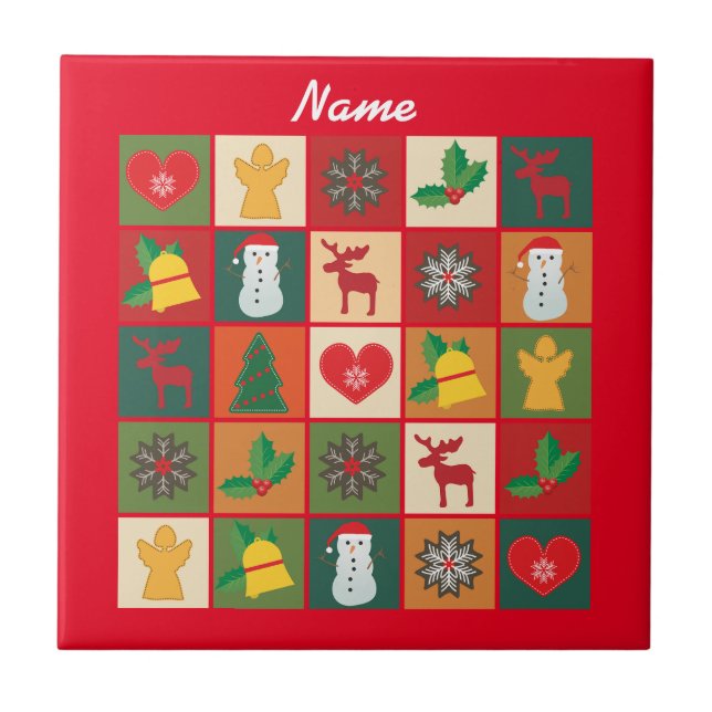 Azulejo Navidades Símbolos Medley Art Thunder_Cove (Frente)