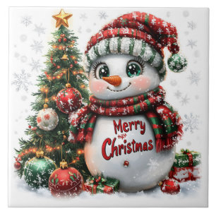 Azulejo Navidades Snowman