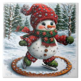 Azulejo Navidades Snowman