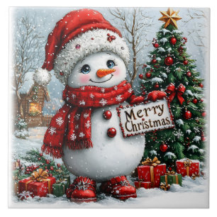 Azulejo Navidades Snowman