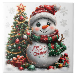 Azulejo Navidades Snowman