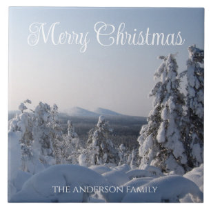 Azulejo Navidades Snowy Winter Landscape