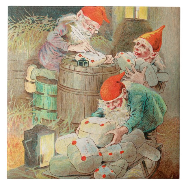 Azulejo Navidades suecos Santa (por Jenny Nyström) (Frente)