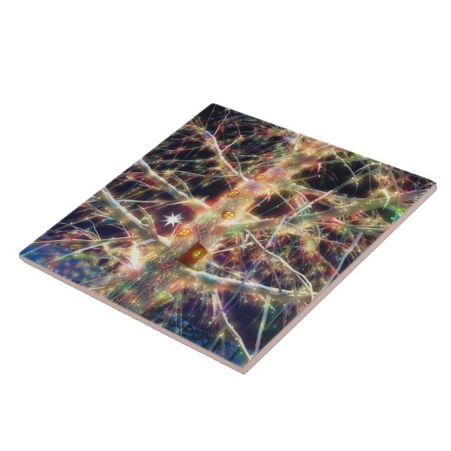 Azulejo Navidades Treehouse Tile Decorativo / Trivet (Lado)