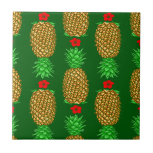 Azulejo Navidades tropicales Piña Noche cálida de Navidad