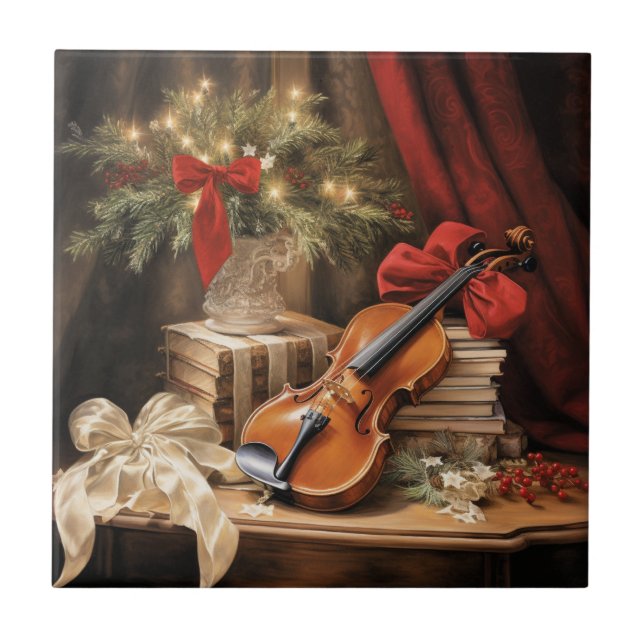 Azulejo Navidades Violin Music (Frente)