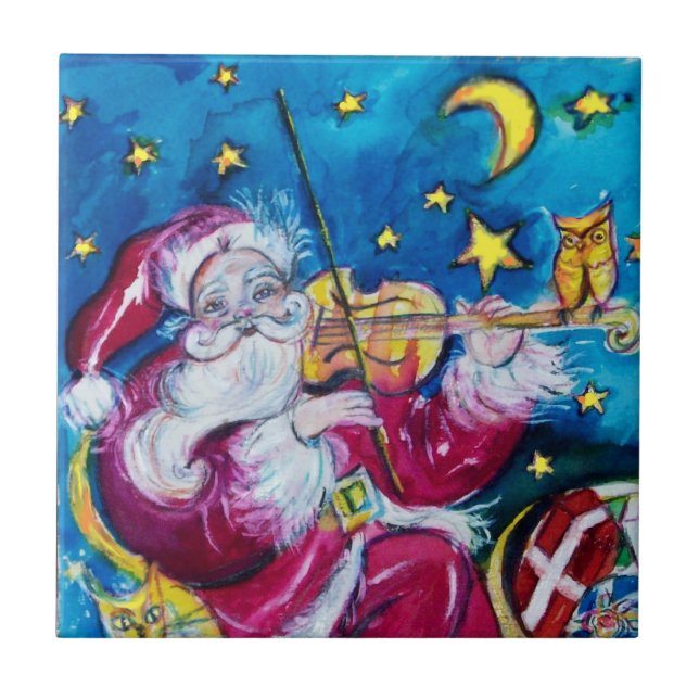 AZULEJO NAVIDADES VIOLINISTAS INSPIRADOS EN SANTA (Frente)