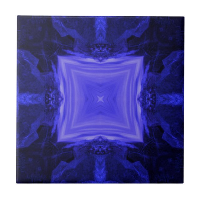 Azulejo Navy Black Blue Geometric art electric (Frente)