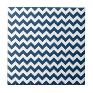 Azulejo Navy Zigzag, Navy Chevron, patrón geométrico