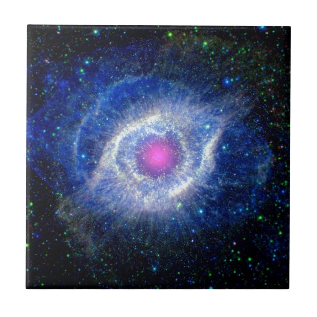 Azulejo Nebulosa Hélix Ojo de Dios Foto Espacial Ultraviol (Frente)