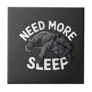 Azulejo Necesita Más Sueño Humor de Bulldog para Amantes d
