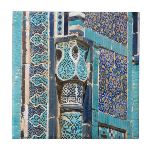 Azulejo Necrópolis de Shah-i-Zinda en Samarkan, Uzbekist