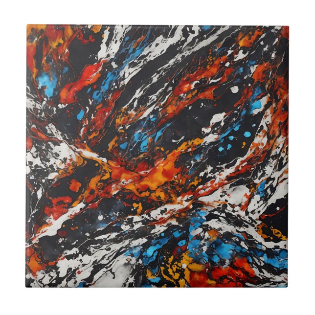 Azulejo Negrita Abstract Fiery (Frente)