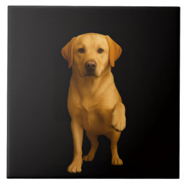 Azulejo Negro 4 Luxe con Labrador Tierno