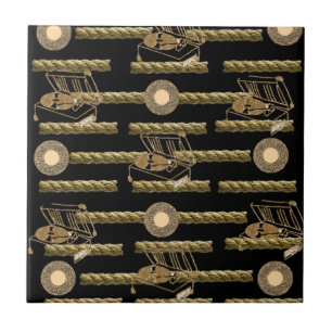 Azulejo Negro Country Rope