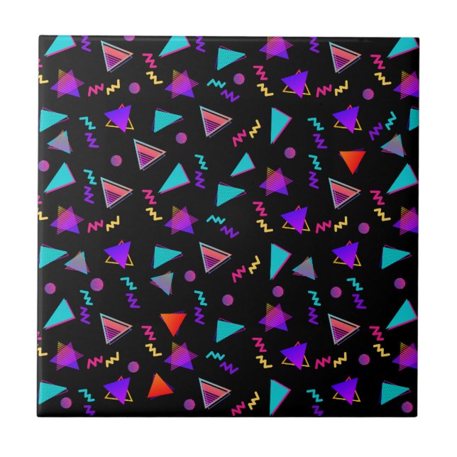 Azulejo Negro de moda de los años 80 (Frente)