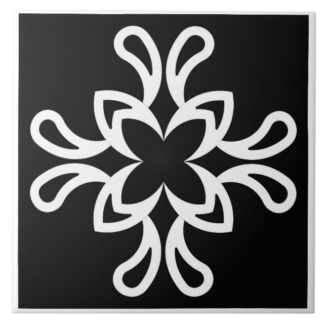 azulejo negro decorativo (Frente)