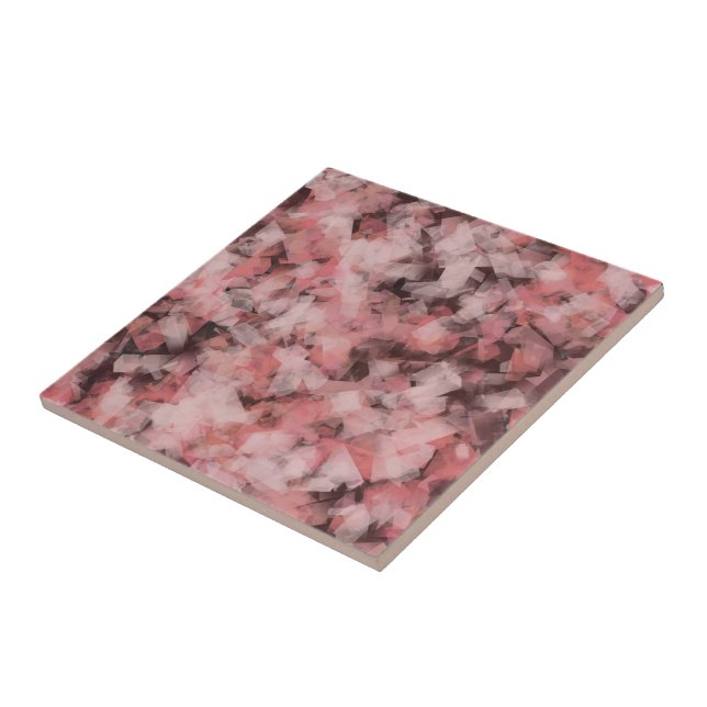 Azulejo Negro Gris Rosa Blanco Moderno Geométrico Abstract (Lado)
