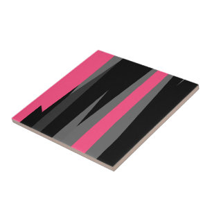 Azulejo Negro rosa y gris  