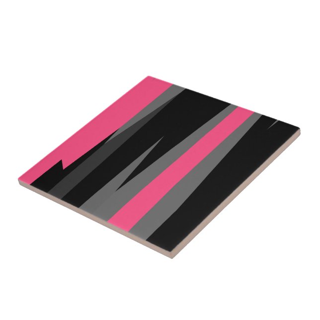 Azulejo Negro rosa y gris   (Lado)