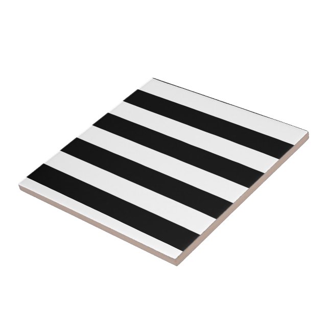 Azulejo Negro y blanco rayados (Lado)