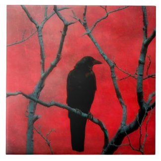 Azulejo Negro Y Rojo