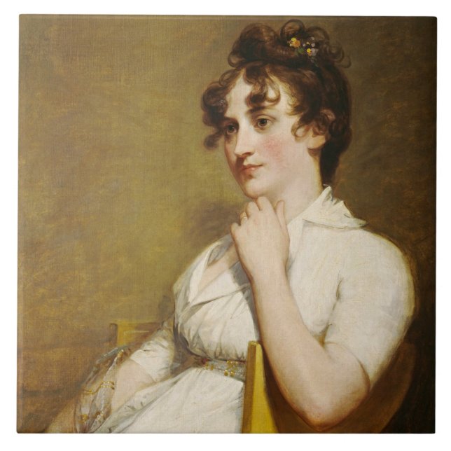 Azulejo Nelly Abuela del Presidente Washington (Frente)