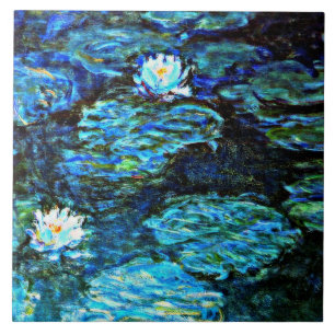 Azulejo Nenúfares, Azules, por Claude Monet