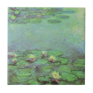 Azulejo Nenúfares por Claude Monet, Impresionismo Vintage