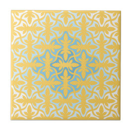 Azulejo Neo Retro Gold Floral Étnica de Sanur Motifs