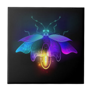 Azulejo Neon Firefly en negro