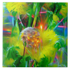 Azulejo Neon Glow Dandelions en Dream Garden
