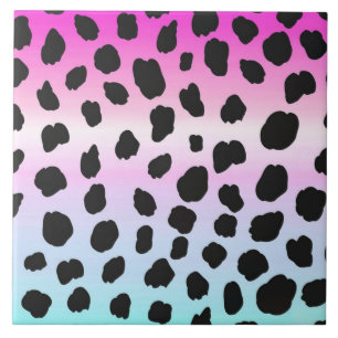 Azulejo Neon leopardo arco iris suaves colores Cerámica Ti
