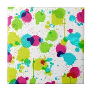 Azulejo Neon Paint Splash Cerámica Tile