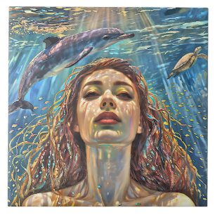 Azulejo "Nerena" bajo las aguas quietas